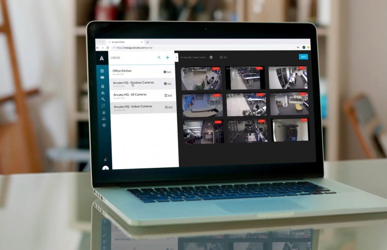 Arcules cloud video surveillance management interface