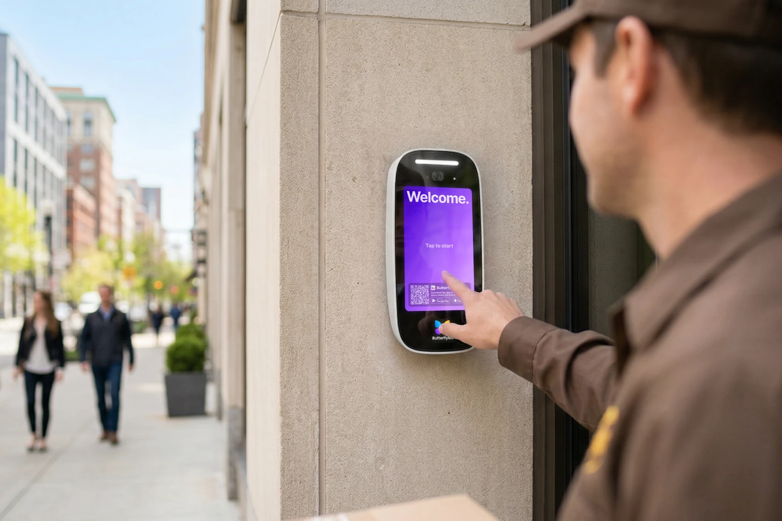 ButterflyMX video intercom for apartment and commercial building entrances