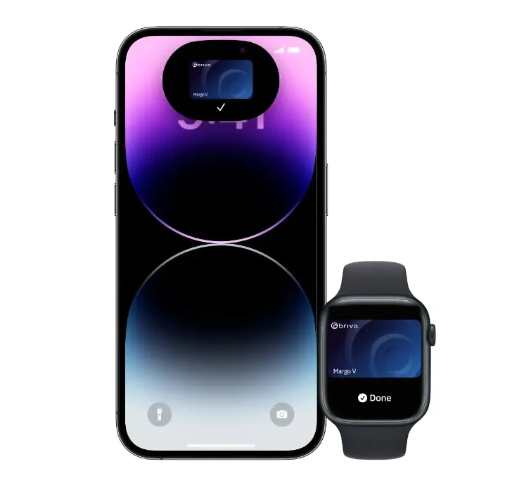 Brivo mobile credential on a phone and wearable