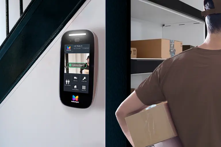 ButterflyMX package room access system