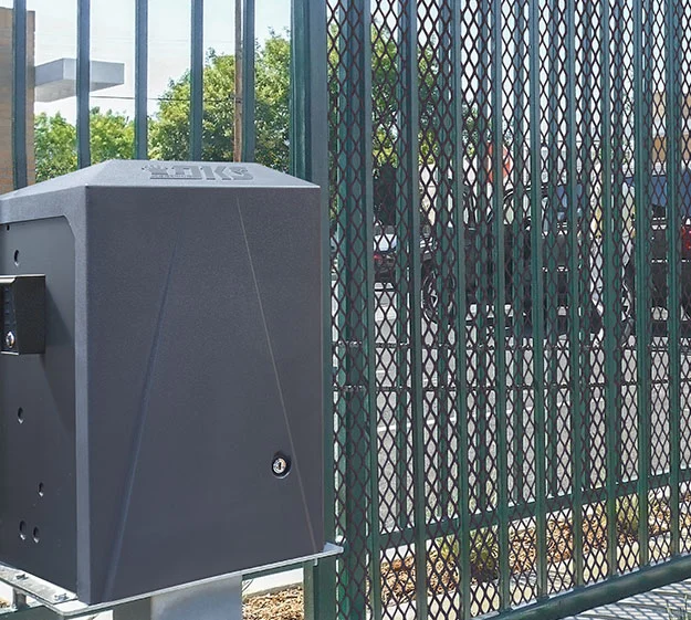 DoorKing 9150 commercial slide gate operator installed by 360 Technology Group in NC and SC