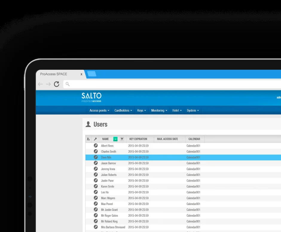 SALTO Space electronic access control software and smart locking platform